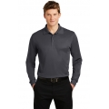 Sport-Tek® Iron Grey Long Sleeve Micropique Sport-Wick® Polo