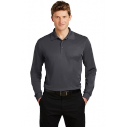 Sport-Tek® Iron Grey Long Sleeve Micropique Sport-Wick® Polo
